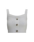Balmain White Tweed crop Top