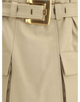 Balmain Cotton Cargo Miniskirt