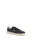 Prada Logo Leather Low Top Lace-Up Sneakers
