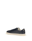 Prada Logo Leather Low Top Lace-Up Sneakers