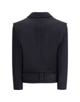 Balmain Black Wool Double-breasted Coat