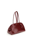 Jacquemus Leather Bowling Bag Ox Blood Red
