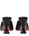 Amina Muaddi Taylor Leather Mule Sandals - Black