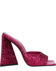 The Attico Devon Glitter Mule Sandals - Magnolia Pink