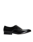 Roberto Pepe Luxury Leather Lace-Up Oxford Shoes - Black