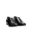 Roberto Pepe Luxury Leather Lace-Up Oxford Shoes - Black