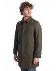 Roberto Pepe Luxury Wool Coat - Military Green - Made In Italy