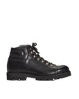 Roberto Pepe Luxury Leather Combat Boots - Black - Made In Italy