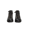 Roberto Pepe Luxury Leather Combat Boots - Black - Made In Italy