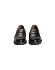 Roberto Pepe Luxury Leather Heeled Loafers - Black