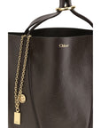 Chloé Spin Medium Brown Leather Tote & Shoulder Bag