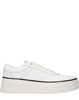 Jil Sander Leather Platform Sneakers - White
