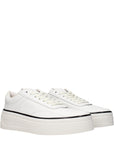 Jil Sander Leather Platform Sneakers - White