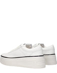 Jil Sander Leather Platform Sneakers - White