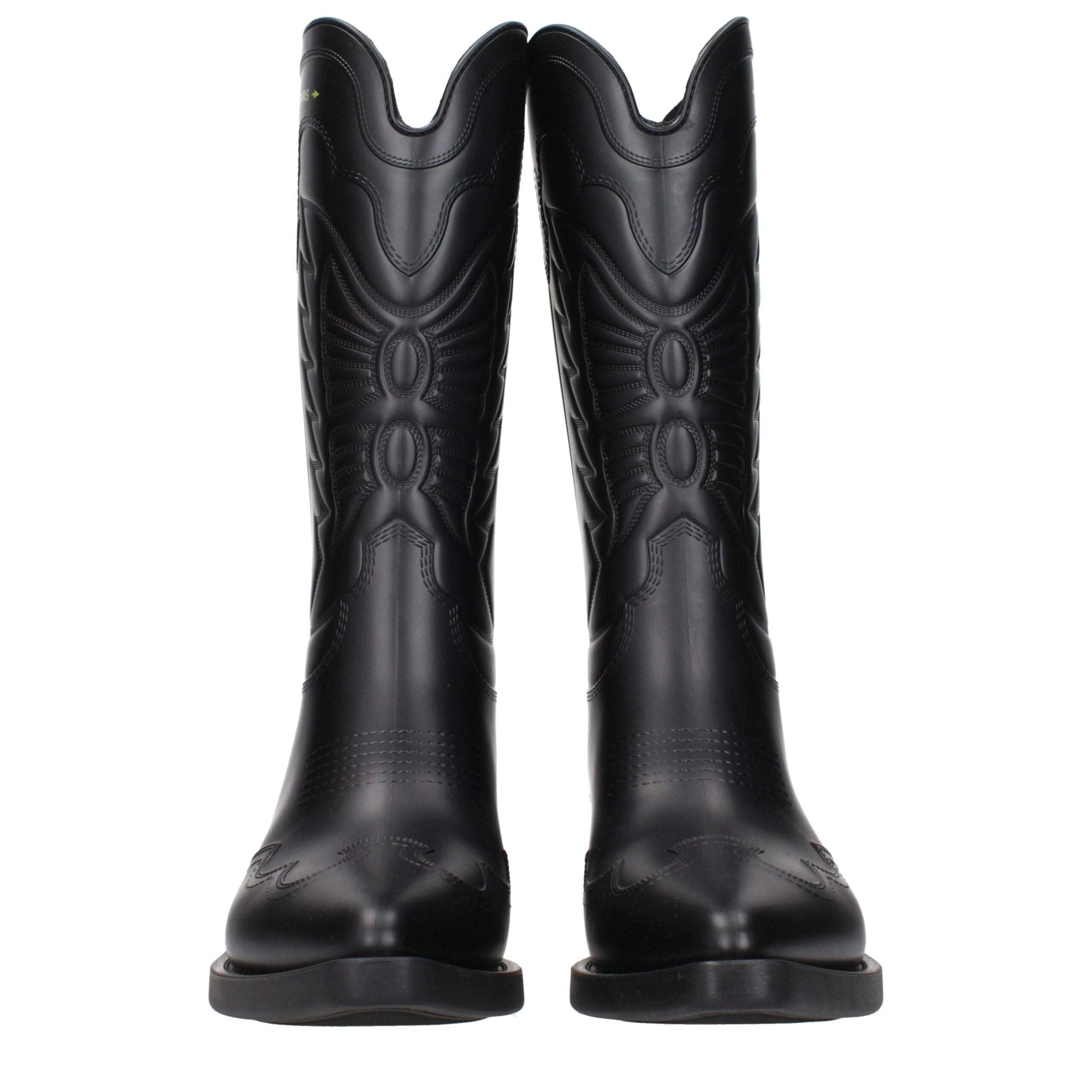 Christian Dior Black Rubber Low Heel Boots – Runway Door