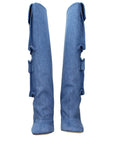 The Attico Knee-High Heavenly Denim Boots