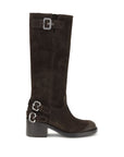 Chloé Dakota Brown Suede Leather Knee-High Heeled Boots