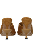 Jacquemus Tan Brown Leather Stacked Heel Sandals