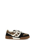 Fendi Monogram Leather Low Top Sneakers