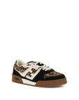 Fendi Cheetah Print Leather Low Top Sneakers