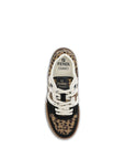 Fendi Cheetah Print Leather Low Top Sneakers