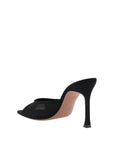 Amina Muaddi Alexa Peep Toe Mule Sandals - Black
