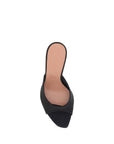 Amina Muaddi Alexa Peep Toe Mule Sandals - Black