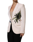 Dolce & Gabbana Embroidered Single-Breasted Wool-Silk Blazer