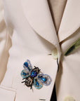 Dolce & Gabbana Embroidered Single-Breasted Wool-Silk Blazer
