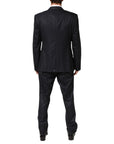 Dolce & Gabbana Martini Vest, Blazer & Pants 3-Piece Suit - Black