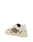 Gucci GG Re-Web Leather Low Top Lace-Up Sneakers