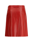 Miu Miu Red Nappa Leather Skirt