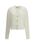 Jacquemus White Merino Wool Cardigan