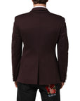 Dolce & Gabbana Single-Breasted Suit Jacket Blazer - Maroon