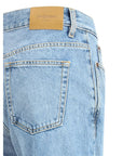 Saint Laurent Nico Light Wash Straight Leg Denim Jeans