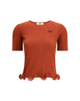 Fendi Short-sleeved Virgin Wool Top