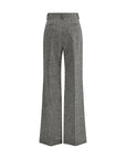 Valentino Bottonato Natté Wool Flared Pants