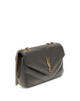 YSL Lou Lou Leather Chevron Quilted Shoulder Bag