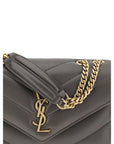 YSL Lou Lou Leather Chevron Quilted Shoulder Bag