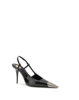 Saint Laurent Jeanne Leather Slingback Heeled Pumps