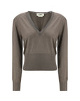 Fendi Cashmere-Silk V-Neck Sweater