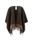 Fendi Monogram Wool Poncho