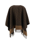 Fendi Monogram Wool Poncho