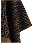 Fendi Monogram Wool Poncho