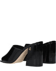Jimmy Choo Black Leather Skyla Mules