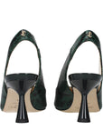 Jimmy Choo Emerald Green Python Embossed Leather Liya Pumps