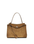 Balenciaga Camel Rodeo Medium Suede Leather Shoulder Bag