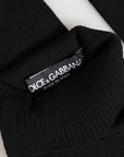 Dolce & Gabbana Wool Elbow Length Fingerless Gloves - Black