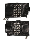 Dolce & Gabbana Embellished & Studded Fingerless Gloves - Black