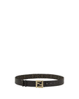 Fendi Logo Monogram Leather Reversible Belt